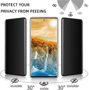 Скрийн протектор от закалено стъкло DIAMOND PRIVACY ANTI-SPY 5D FULL SCREEN Full Glue за Huawei P Smart 2019 POT-LX1 с черен кант  